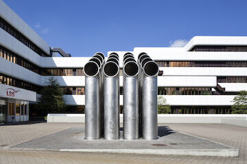 Abluftplastik, ehem. Westdeutsche Landesbank, Münster, 1971, Künstler: Friedrich Gräsel, Architekt: Harald Deilmann. | Foto: Thomas Robbin