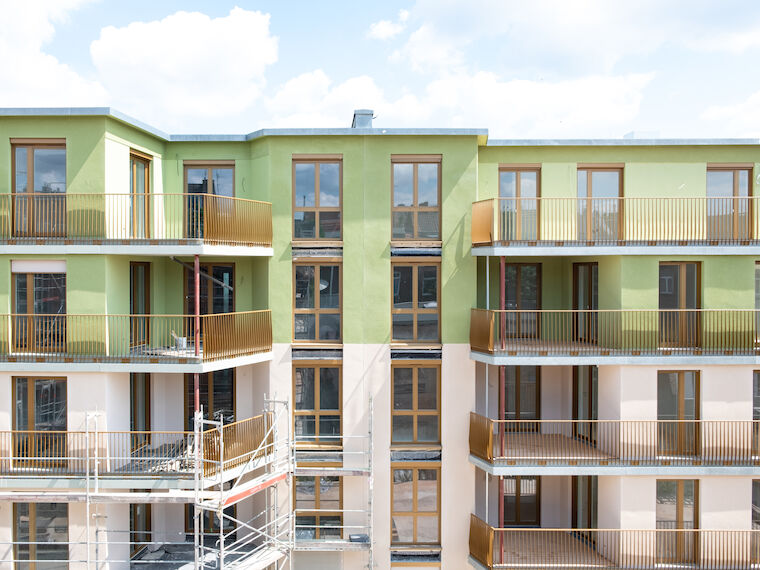 Neues Wohnquartier in Köln-Sülz des Schweizer Architekturbüros Duplex. Foto: Luca Claussen