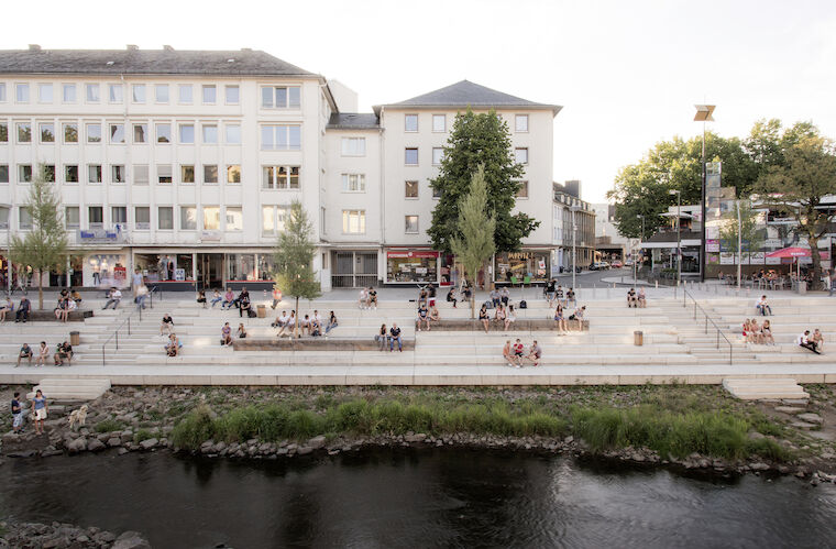 Das umgestaltete Flussufer der Sieg. Foto: Atelier Loidl