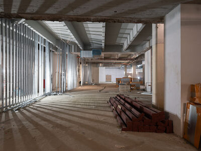 In Essen hat sich der einstige Kaufhof aktuell in eine Großbaustelle verwandelt. Foto: Sebastian Becker