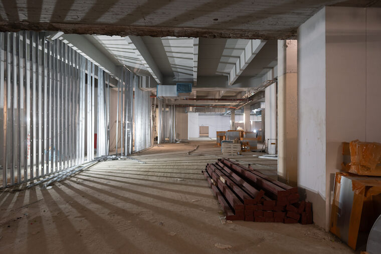 In Essen hat sich der einstige Kaufhof aktuell in eine Großbaustelle verwandelt. Foto: Sebastian Becker