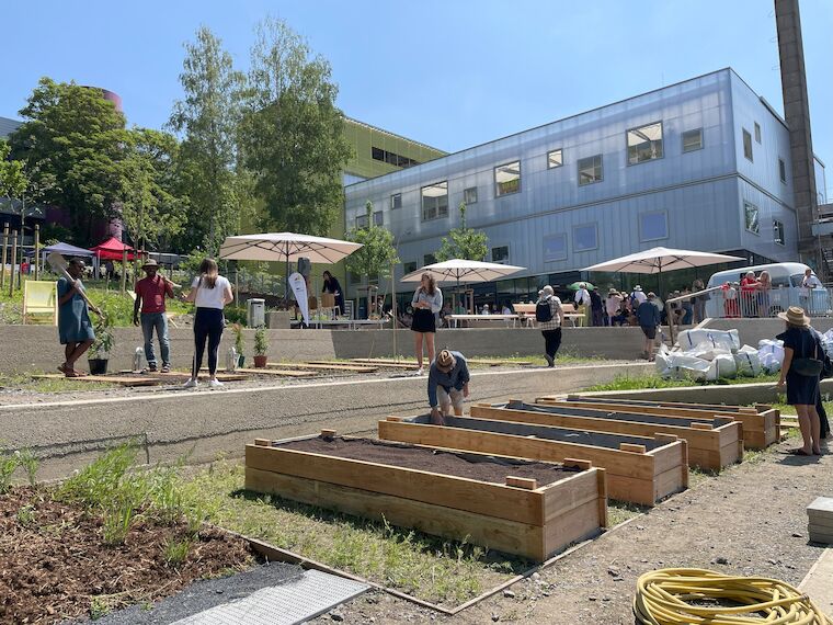 Der Park bei der Eröffnung am 17. Juni 2023 Foto: Lillith Kreiß / Baukultur NRW