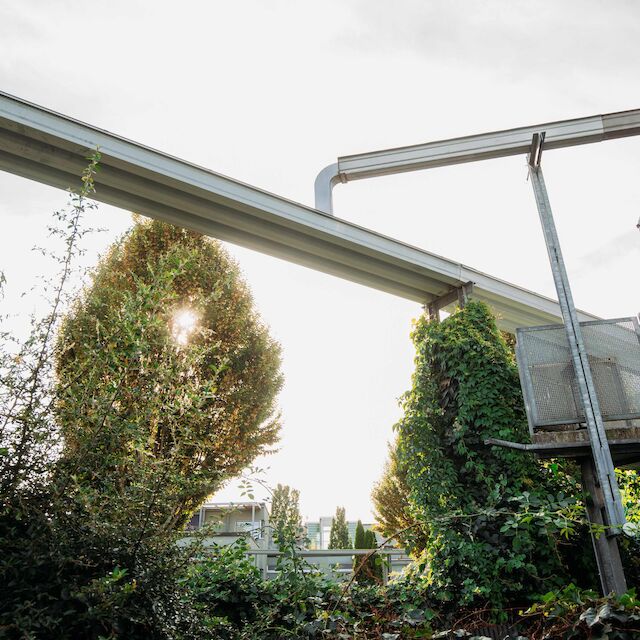 Eindrucksvolles Rinnensystem in Gelsenkirchen: der Wohnpark Küppersbusch.