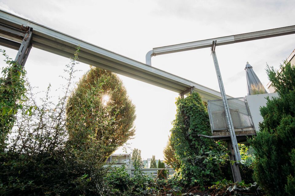 Eindrucksvolles Rinnensystem in Gelsenkirchen: der Wohnpark Küppersbusch.