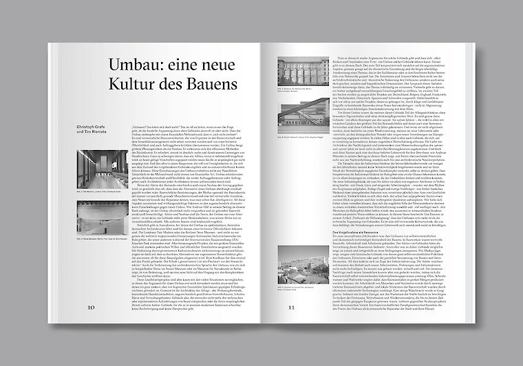 Publikationsansicht, Innenteil. Design: konter – Studio für Gestaltung