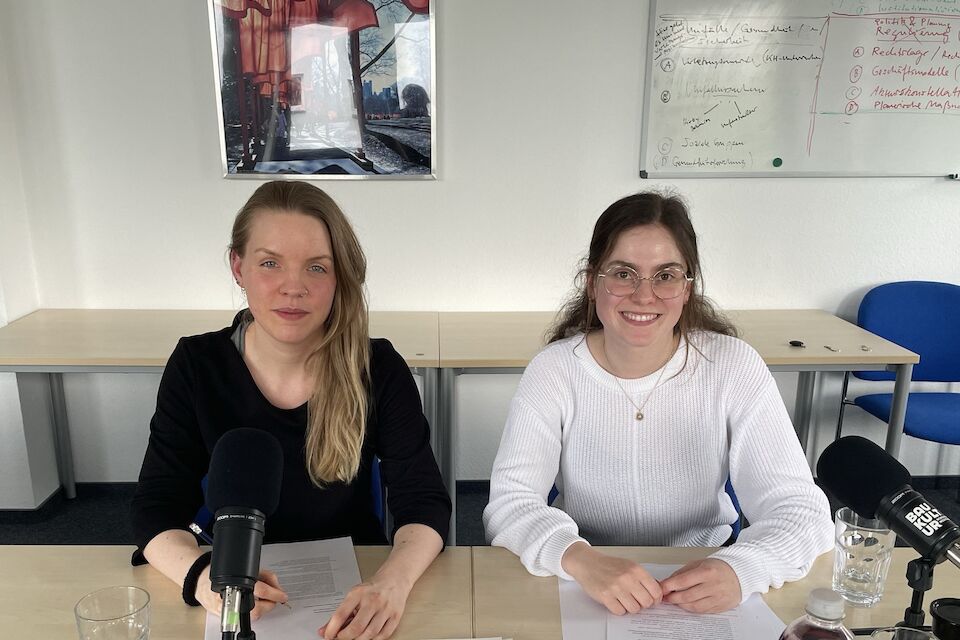 Eva Rademacher (v. l.) und Chiara Iodice vom Institut für Landes- und Stadtentwicklungsforschung in Dortmund. Foto: Fenna Tinnefeld