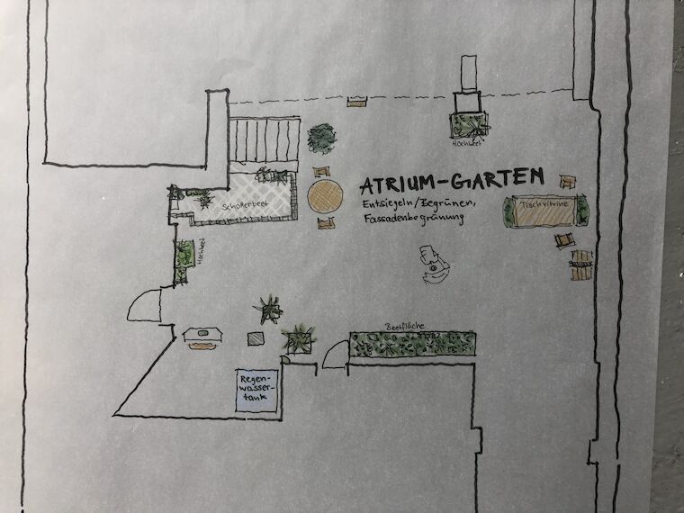 Ein Konzept mit mehr Grün: bei der Summer School arbeiteten Studierende verschiedener Fachrichtungen zusammen. Foto: Annika Stremmer