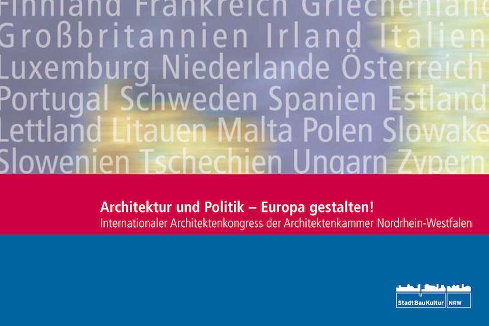 Cover der Publikation „Architektur und Politik – Europa gestalten!“.