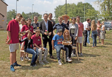 Baubeginn am Wittenberger Weg in Düsseldorf mit vielen Projektbeteiligten. Foto: Olga Schneider.