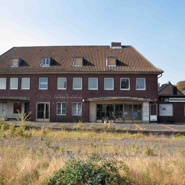 Der Bahnhof Hürth-Hermühlheim.