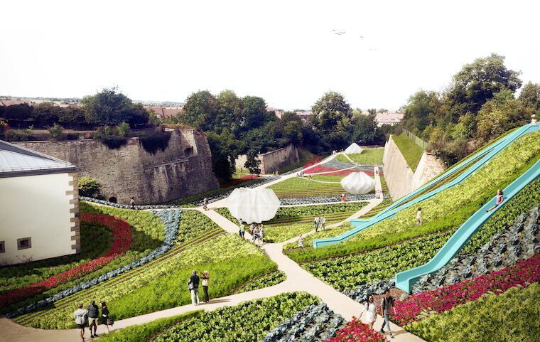 Bundesgartenschau 2021, Erfurt. 2018 offener landschaftsplanerischer Realisierungswettbewerb. Laura Heuschneider. Architekturbüro Heuschneider Landschaftsarchitekten, Rheda-Wiedenbrück. Visualisierungen: © Heuschneider Landschaftsarchitekten, Rheda-Wiedenbrück.